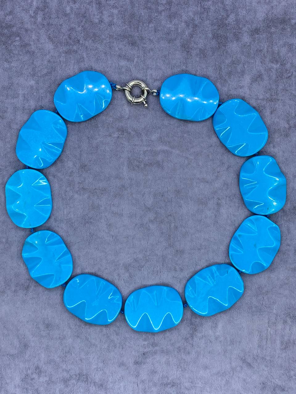 Бусы говлит 48 см Голубой (1335)