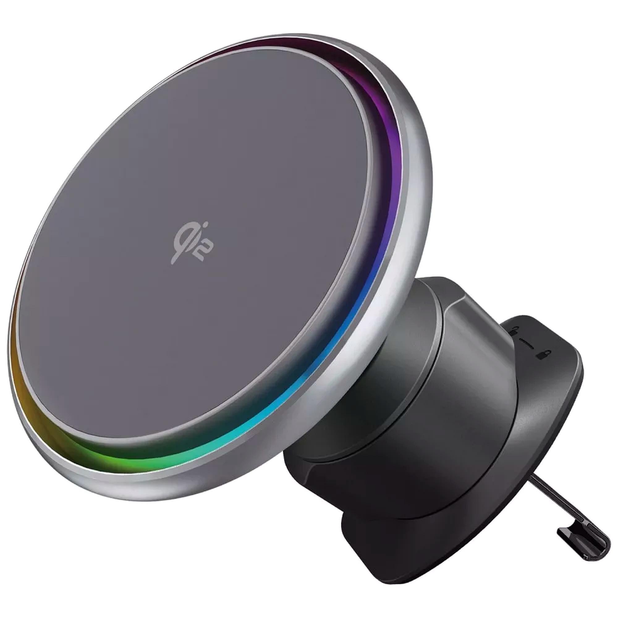 Автомобільний тримач з бездротовою зарядкою Proove IceCore Qi2 15W Magnetic Ring Сірий (WHIC15002003)