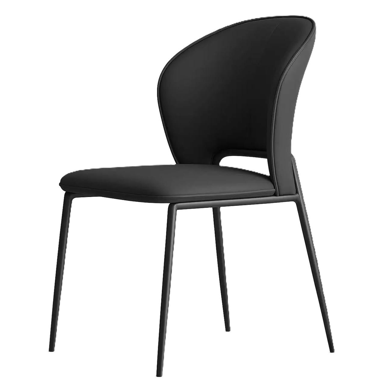 Кухонный стул RIAS DSF-136 с широкой спинкой и металлическим каркасом Black (3_07955)