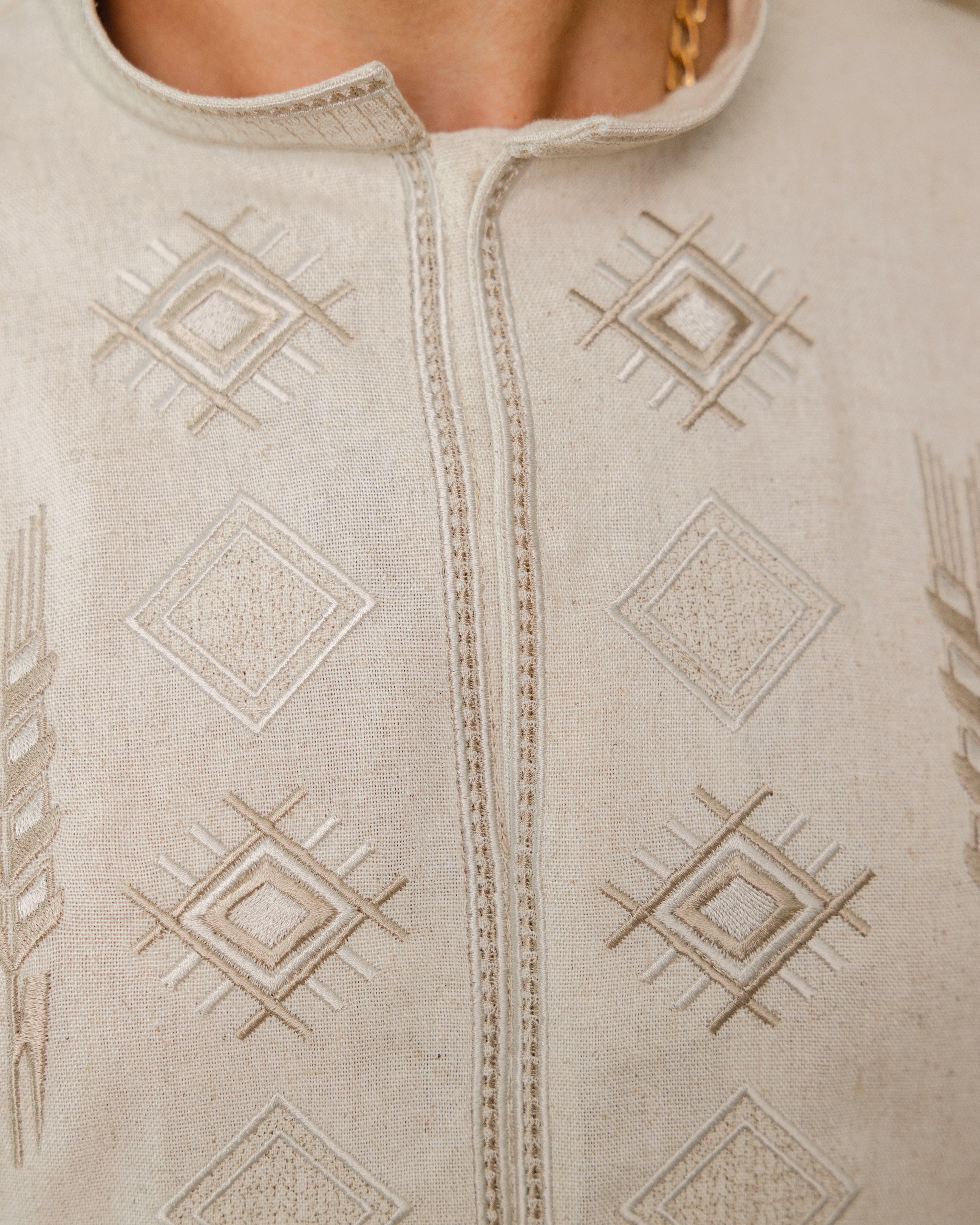 Вышиванка мужская Колос льняная 3XL (0002230-XXXL) - фото 7 Вышиванка мужская Колос льняная 3XL (0002230-XXXL) - фото 7