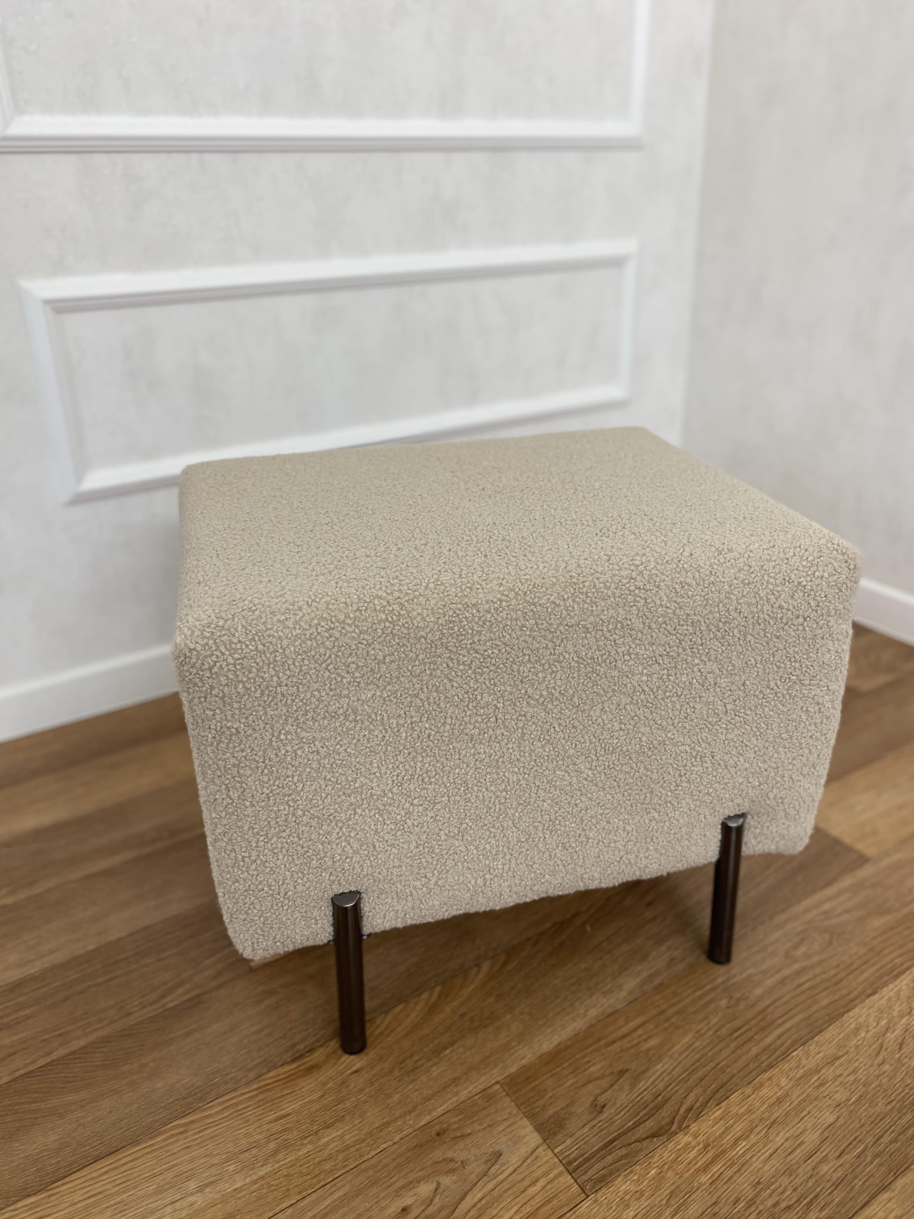 Пуф-банкетка Spicy м'який прямокутний 60x50x45 см Молочний - фото 2 Пуф-банкетка Spicy м'який прямокутний 60x50x45 см Молочний - фото 2