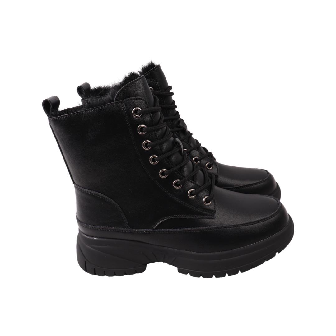 Ботинки женские Li Fexpert из кожи р. 40 Черный (810-22ZHC)