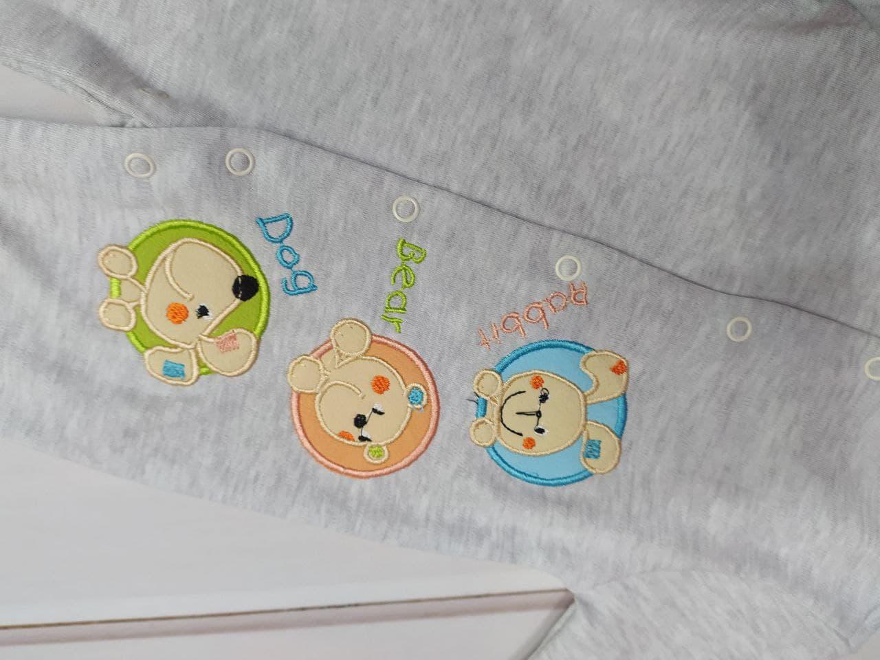 Чоловічок дитячий на кнопках інтерлок 68 см Сірий (013784/68) - фото 2 Чоловічок дитячий на кнопках інтерлок 68 см Сірий (013784/68) - фото 2