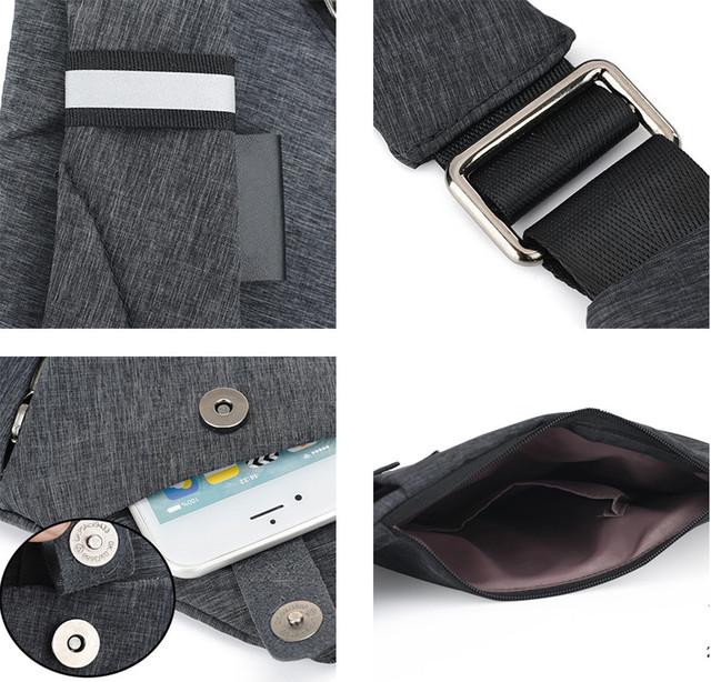 Сумка-мессенджер через плече Cross Body Сірий (130637) - фото 3 Сумка-мессенджер через плече Cross Body Сірий (130637) - фото 3