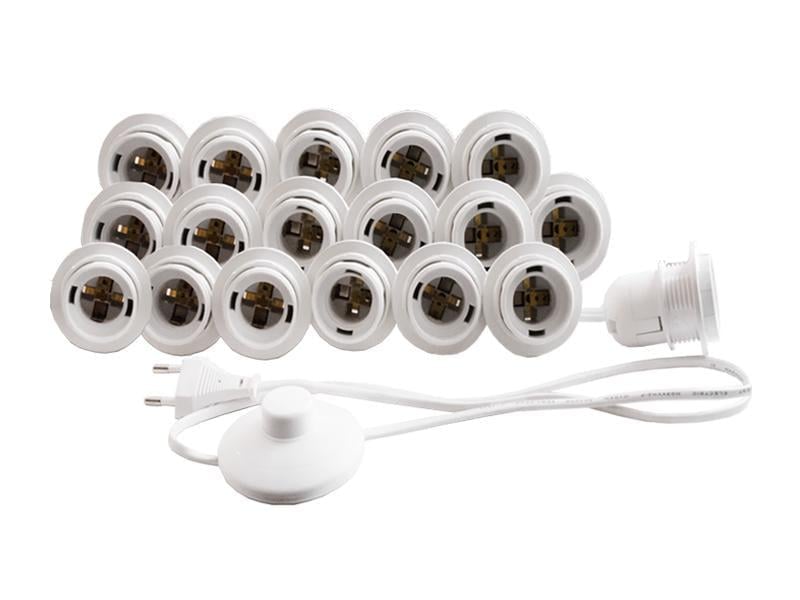 Подсветка гримировочного зеркала светодиодная LEDUA врезная с ножным выключателем 18 шт. E14 Белый (6569)