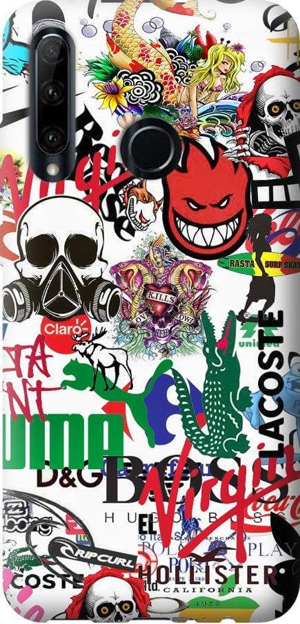 Чехол на Huawei Honor 10i Many different logos (4022u-1673-42517)