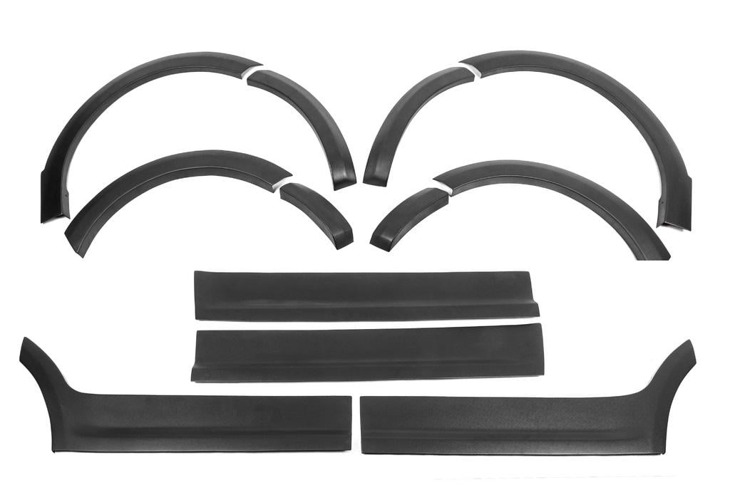 Комплект молдингів і розширювачів арок 2 двері коротка база EuroCap для Volkswagen Caddy 2004-2010 рр. abs-пластик Чорний
