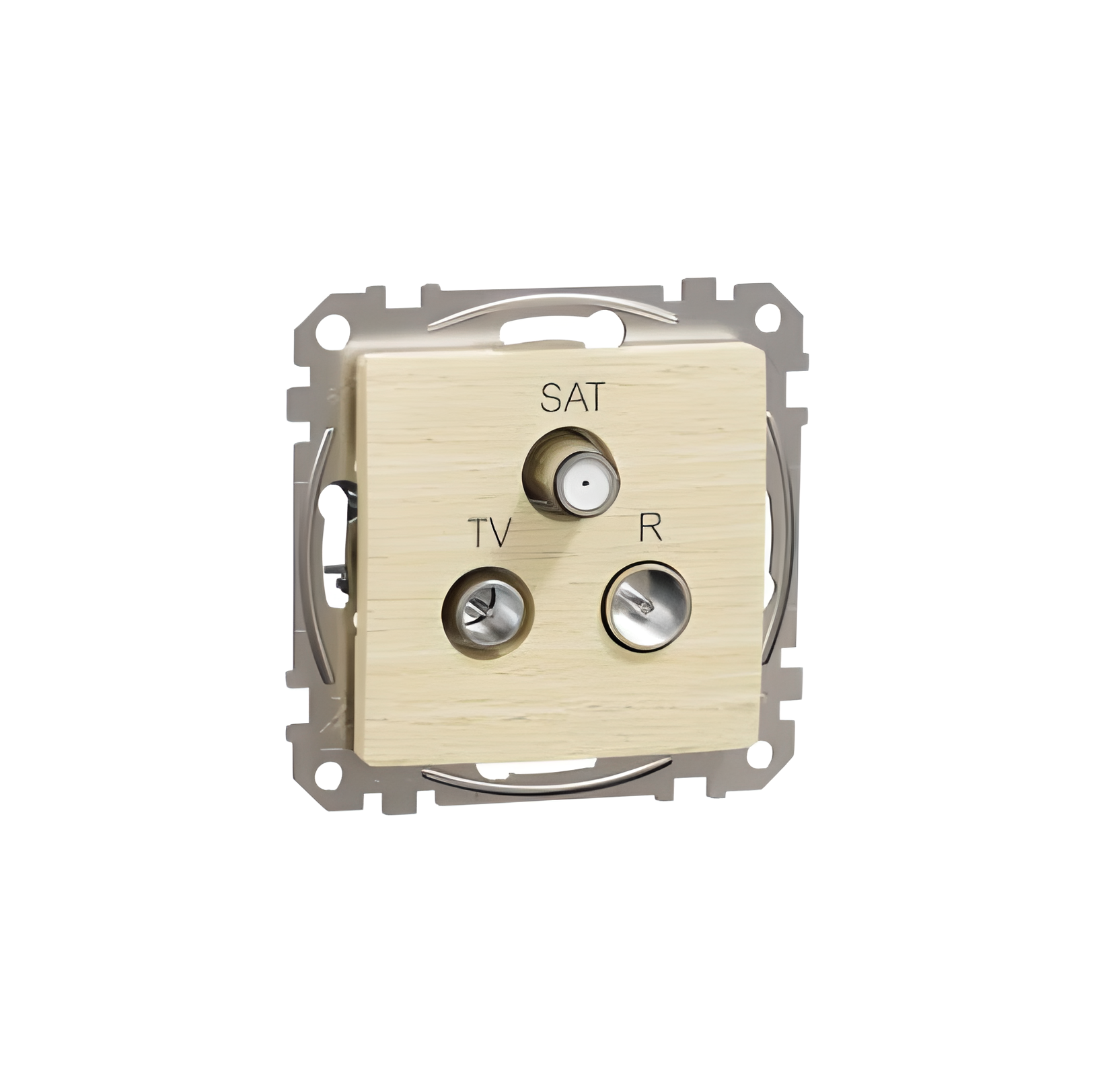 Розетка Schneider Electric Sedna Design&Elements R/TV/SAT ABS-UV конечная 4 дБ 73х73х41 мм Береза (SDD180481)