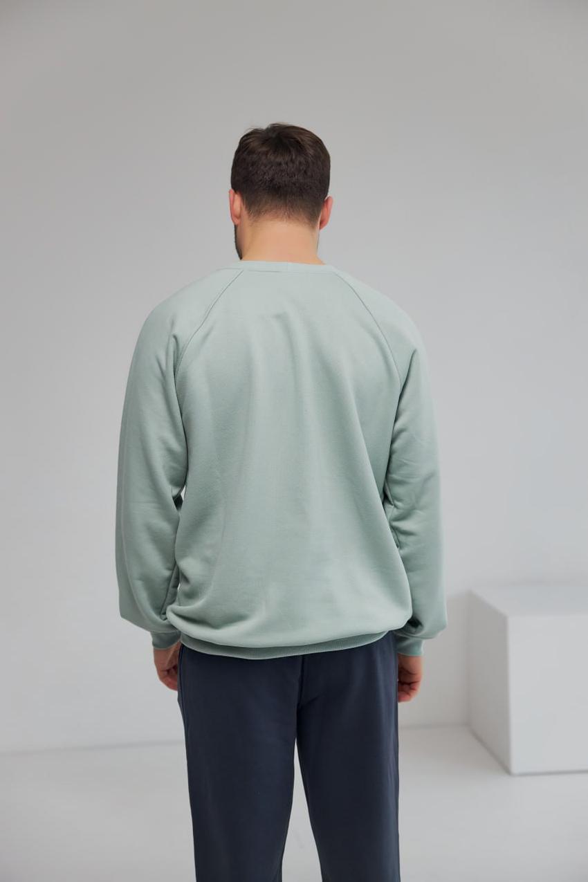 Свитшот мужской М138.3 XXL Оливковый светлый (601-1-64) - фото 4 Свитшот мужской М138.3 XXL Оливковый светлый (601-1-64) - фото 4