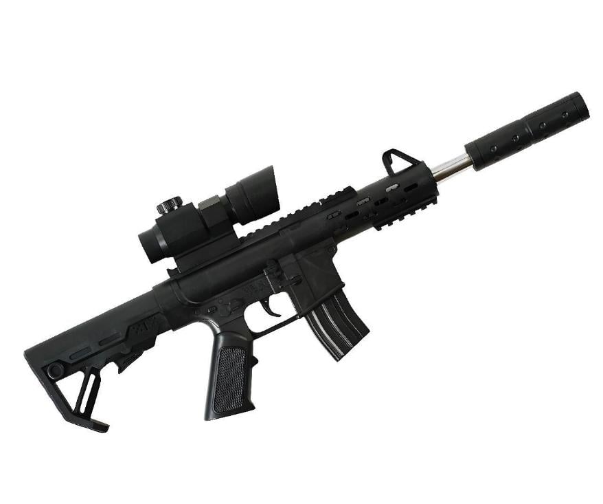 Дитячий іграшковий автомат зі знімним глушником та лазерним прицілом (133093)