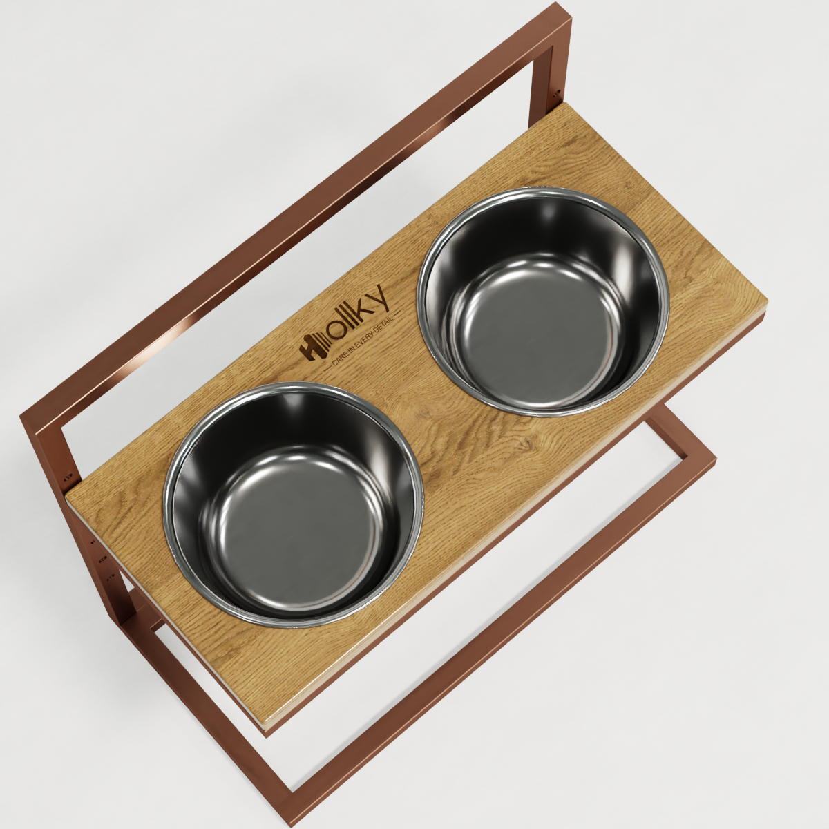 Миски на регульованій підставці для великих собак Hollky Flex L 2х1,8 л (FL-502850-GLNT) - фото 8 Миски на регульованій підставці для великих собак Hollky Flex L 2х1,8 л (FL-502850-GLNT) - фото 8