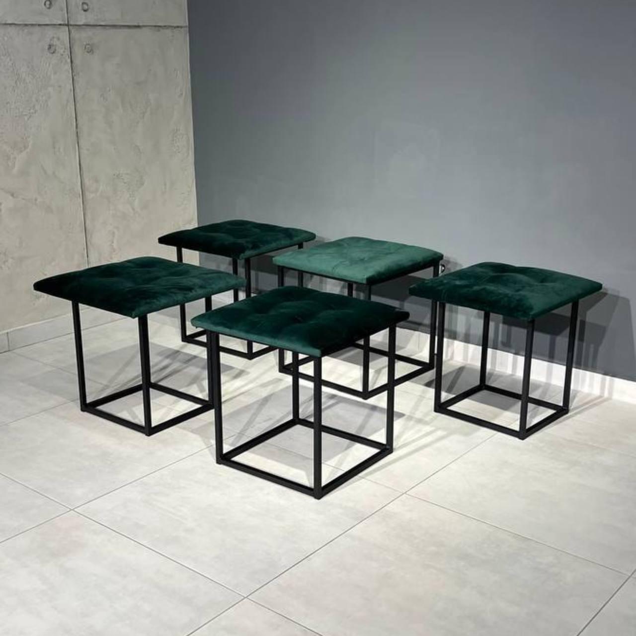 Пуф-трансформер велюровий 5в1 м'який Зелений (000088975) - фото 3 Пуф-трансформер велюровий 5в1 м'який Зелений (000088975) - фото 3