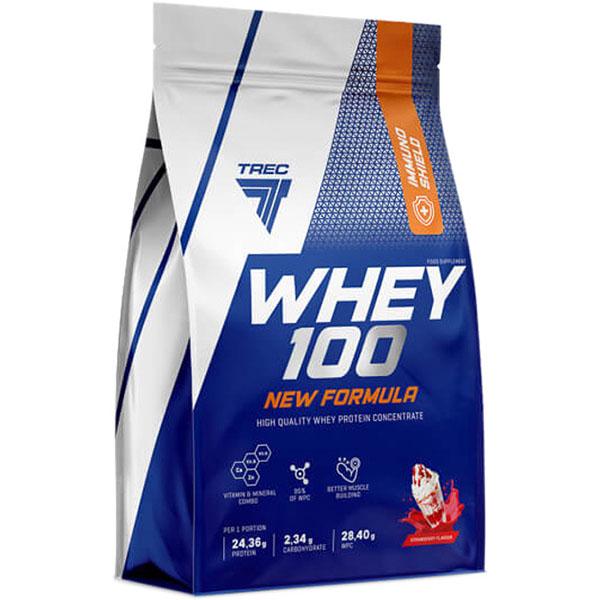 Протеин Trec Nutrition Whey 100 New Formula 700 г 23 порции Strawberry Cream (000024945)