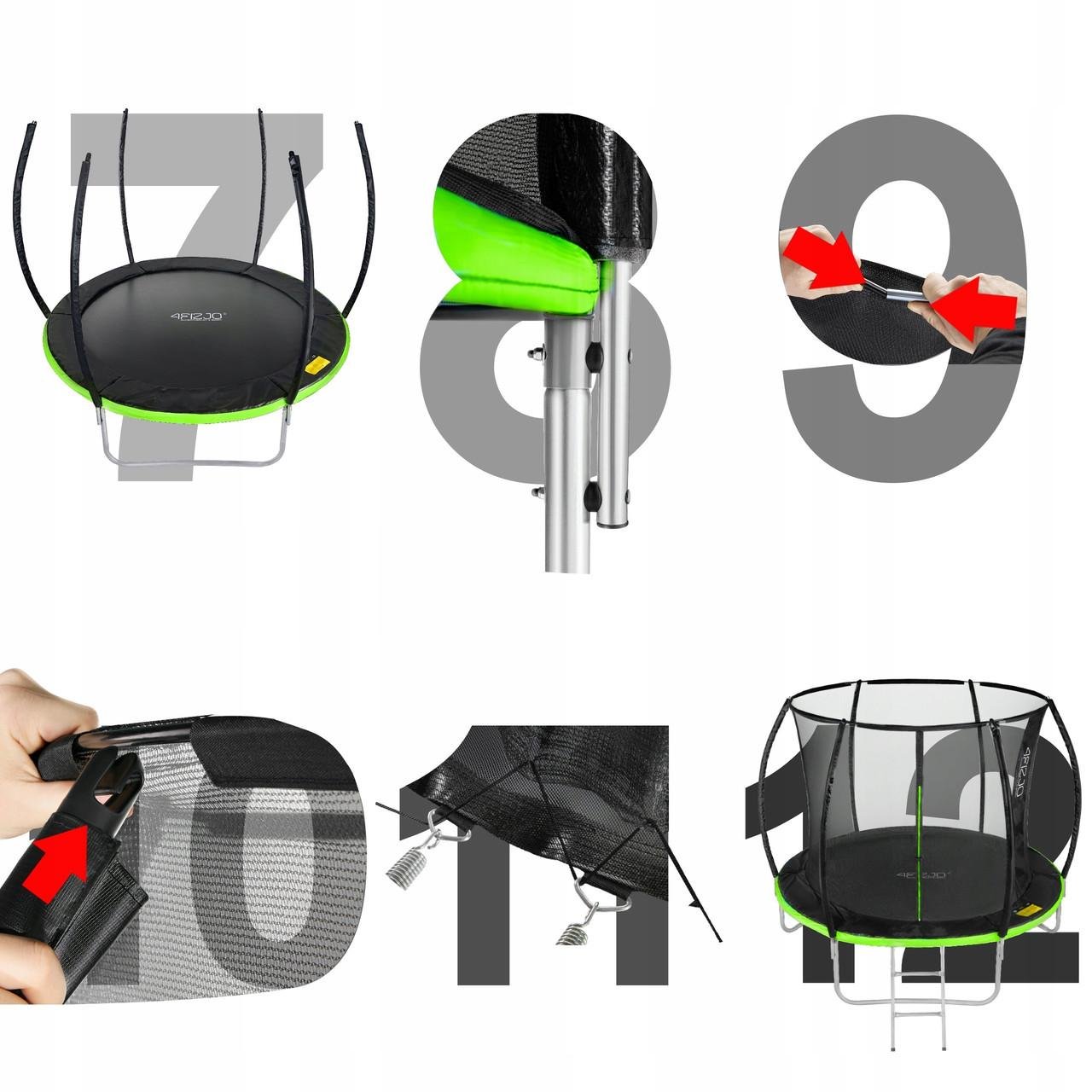 Батут із внутрішньою сіткою 4FIZJO 4FJ0311 Pro 10FT 312 см Black/Green - фото 8