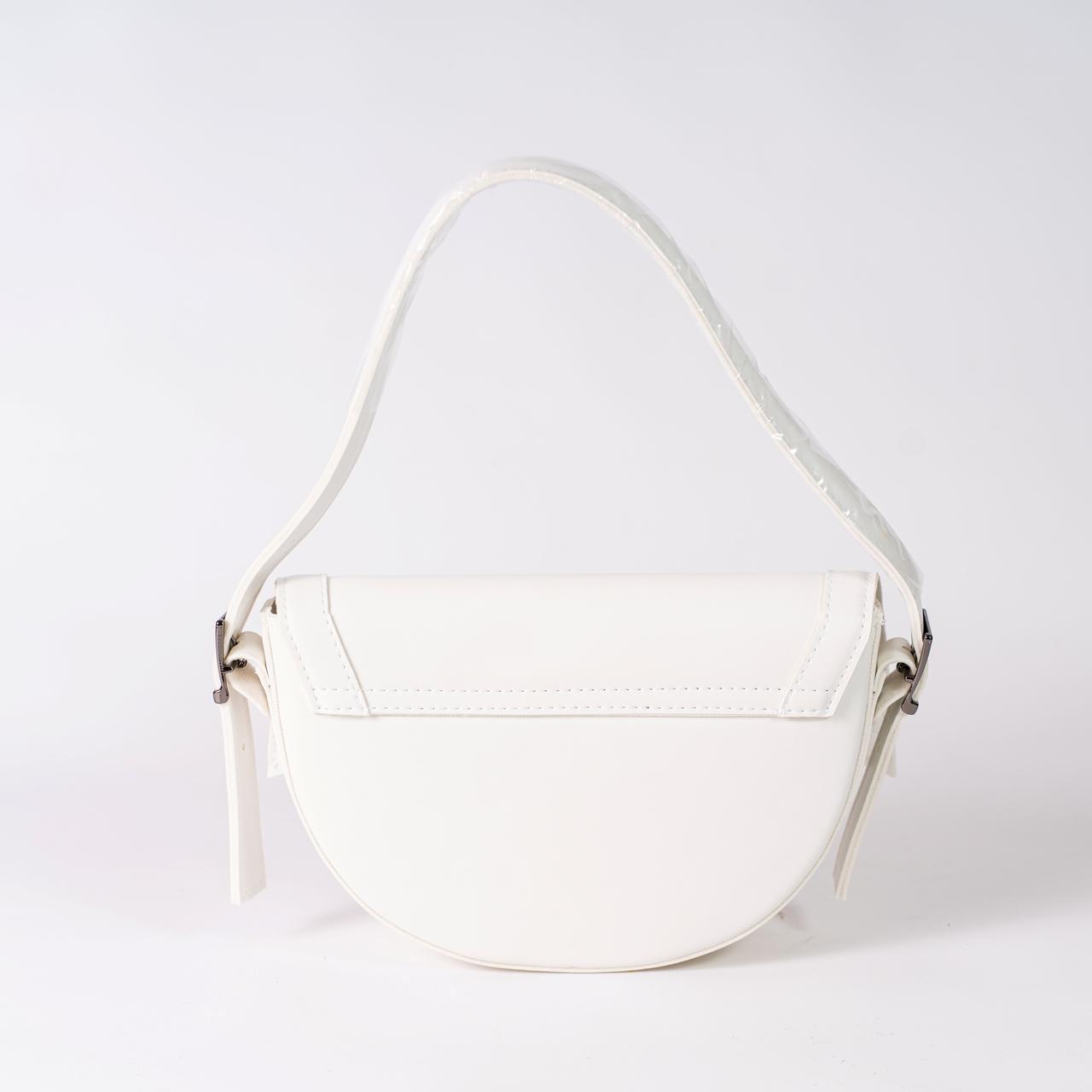 Сумка женская полукруглая XENIA № 33-24 из эко-кожи Белый - фото 4 Сумка женская полукруглая XENIA № 33-24 из эко-кожи Белый - фото 4