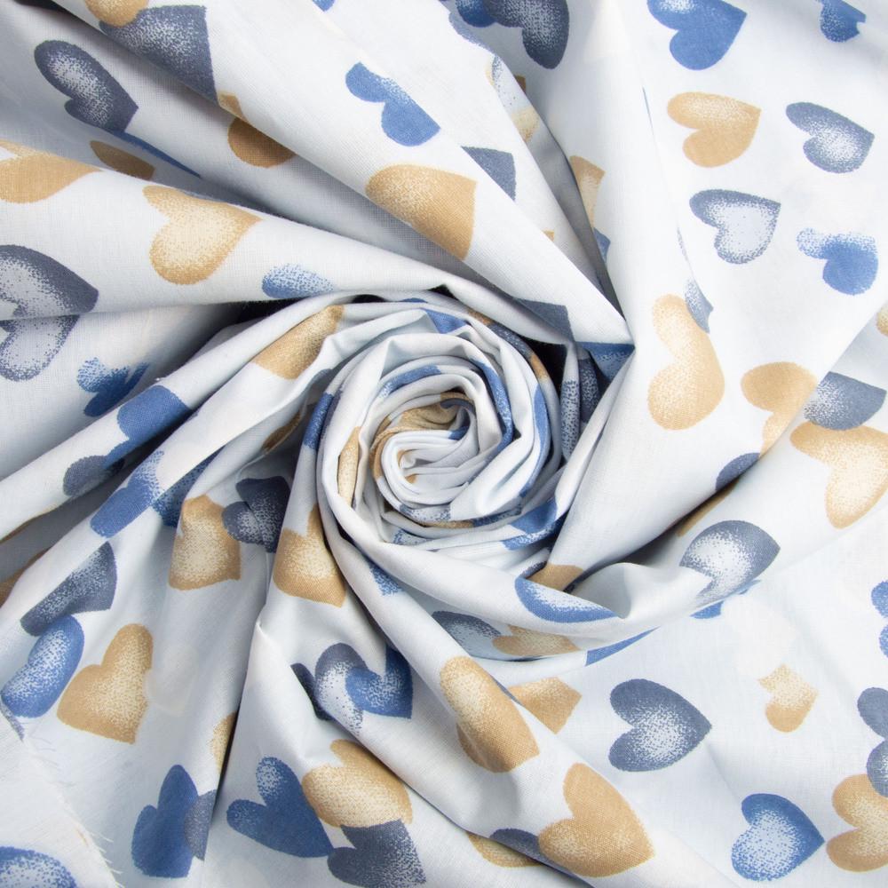 Ткань бязь ранфорс для постельного белья 23587 v-31 130 г/м2 240 см Синий (2368842544)