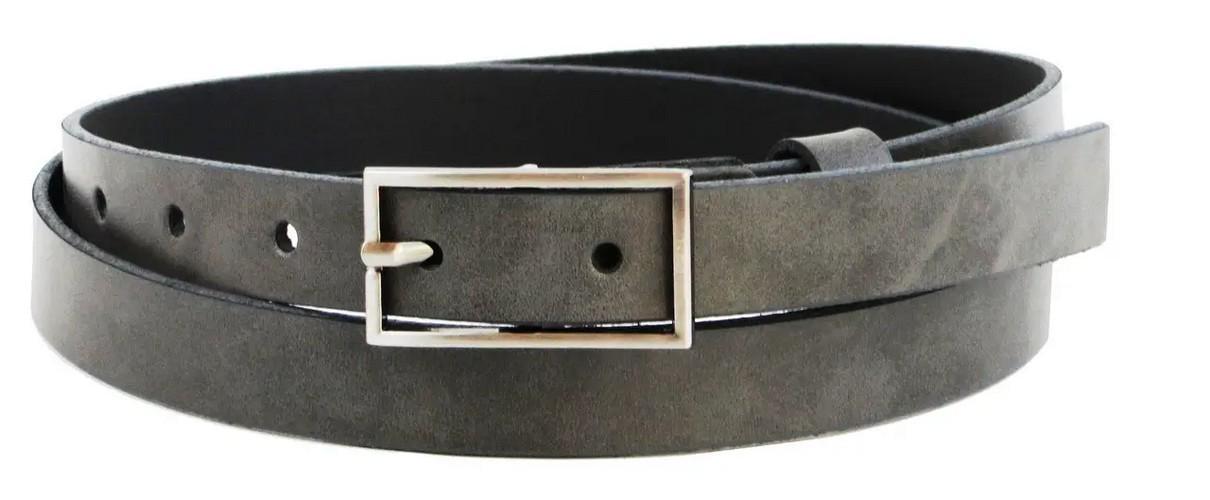 Ремень кожаный женский Cavaldi 1,8 см Серый (super681_Pd22 grey)
