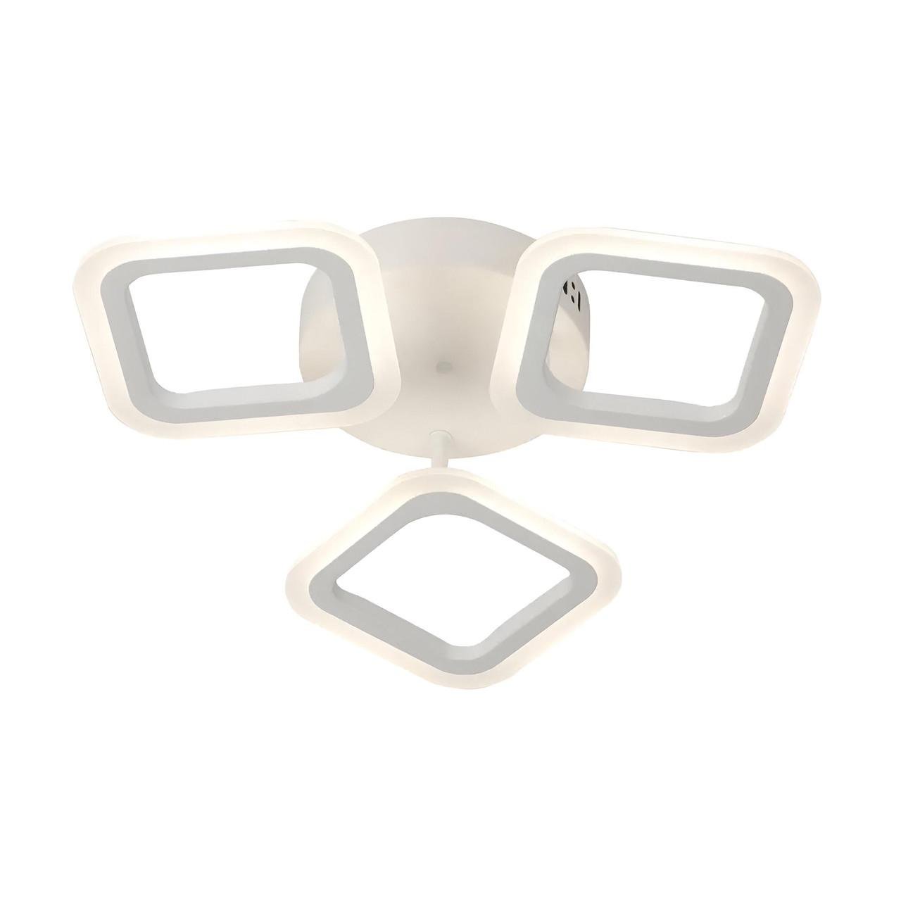 Люстра светодиодная Valeso 42W с акриловыми рассеивателями 3000-6500K Белый (G 2929/3 WT) - фото 2