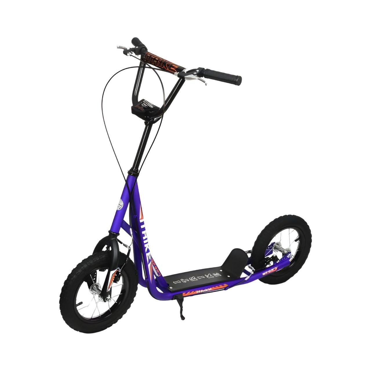 Самокат SR 2-045-3-B стальной для взрослых резиновые колеса Синий (25791263)