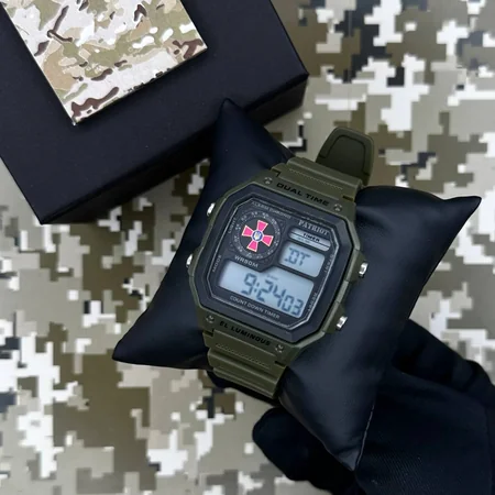 Наручний годинник Patriot 010AGSU ЗСУ з коробкою Зелений - фото 4 Наручний годинник Patriot 010AGSU ЗСУ з коробкою Зелений - фото 4