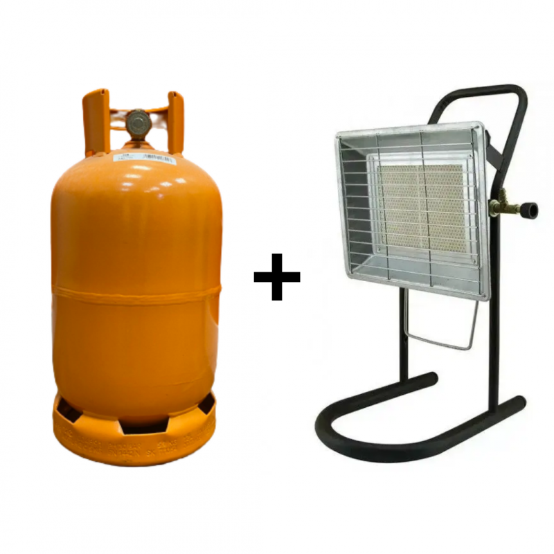 Инфракрасный обогреватель газовый Nurgaz с баллоном пропан-бутан 12 л 3,5 кВт (12738312) - фото 7