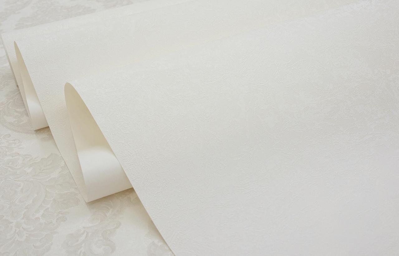 Шпалери флізелінові SINTRA Almera Senorita UNI 540800 фон вініл гарячого тиснення 1,06х10,05 м Білий