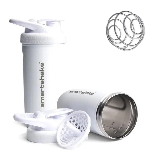 Шейкер спортивний SmartShake Reforce Stainless Steel 30 oz/900 мл White (11150203)