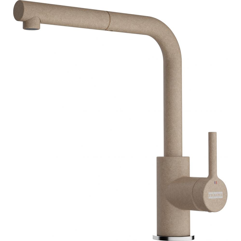 Смеситель кухонный Franke Lina L Shape Pull Out с вытяжным изливом Миндаль (115.0728.487)