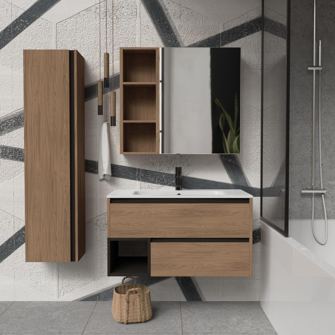 Тумба підвісна з раковиною MVK Vostok Craft 90 В2 900х450х530 мм Дуб Казелла (c290kll) - фото 4 Тумба підвісна з раковиною MVK Vostok Craft 90 В2 900х450х530 мм Дуб Казелла (c290kll) - фото 4