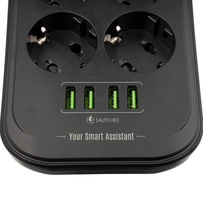 Фільтр мережевий Gelius U-Power GP-PS-002 6 220V Ports/4 USB Ports 3,4A 2 м Black - фото 5 Фільтр мережевий Gelius U-Power GP-PS-002 6 220V Ports/4 USB Ports 3,4A 2 м Black - фото 5