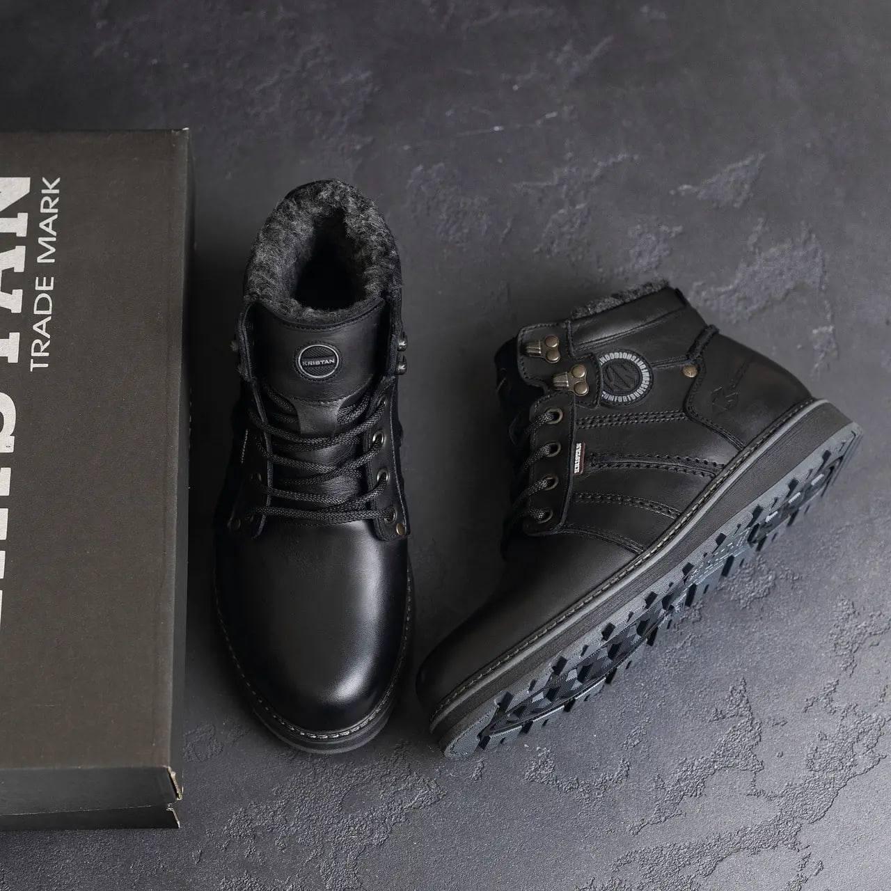 Черевики чоловічі зимові на натуральному хутрі KrisTan City Traffic р. 45 30 см Чорний (28265587) - фото 7 Черевики чоловічі зимові на натуральному хутрі KrisTan City Traffic р. 45 30 см Чорний (28265587) - фото 7