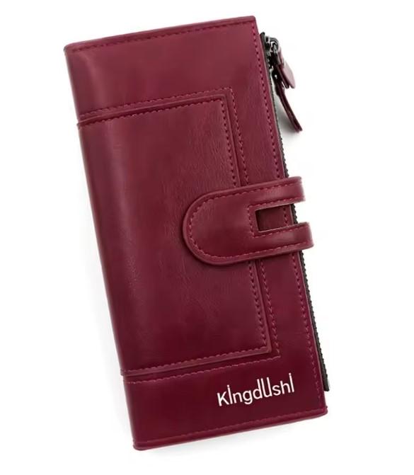 Кошелек женский Kingdushi из полиуретана Красный (М55-2025)