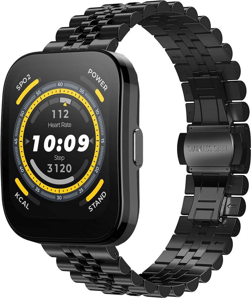 Браслет металлический Stech для Amazfit Bip 5 Black (34344-2B)