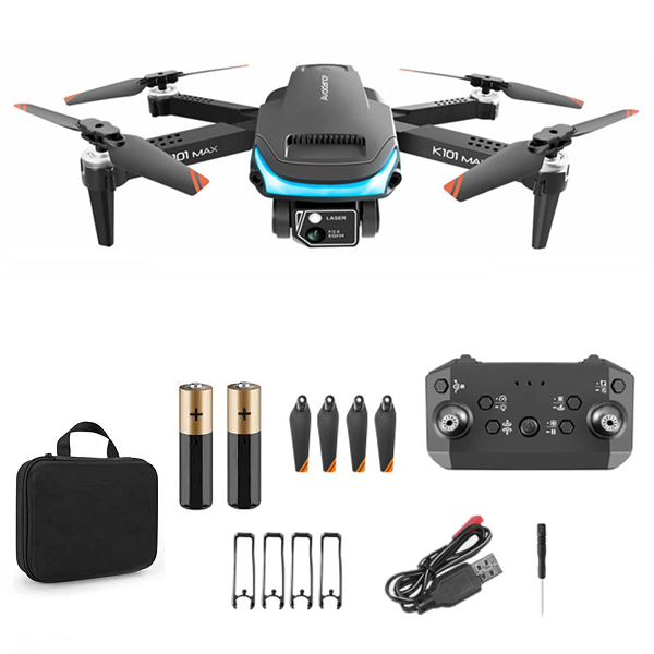 Квадрокоптер RC K101 Max с 4K и HD камера/барометр Black (d312)