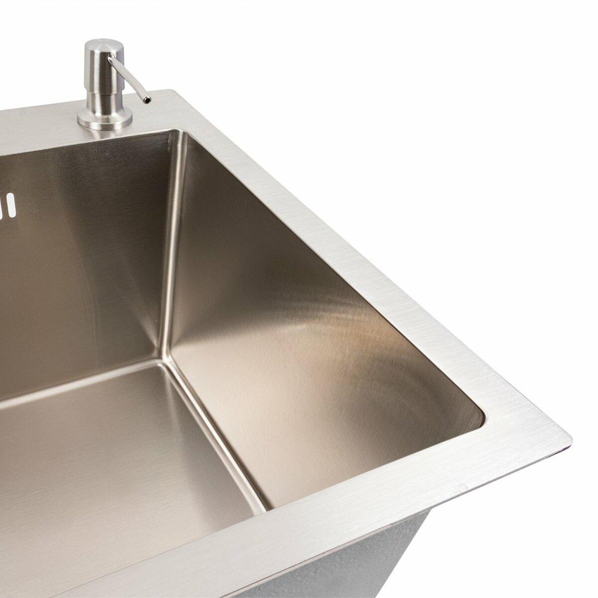 Мийка Valeso Handmade із змішувачем KN36 58x43 см (122512) - фото 2 Мийка Valeso Handmade із змішувачем KN36 58x43 см (122512) - фото 2