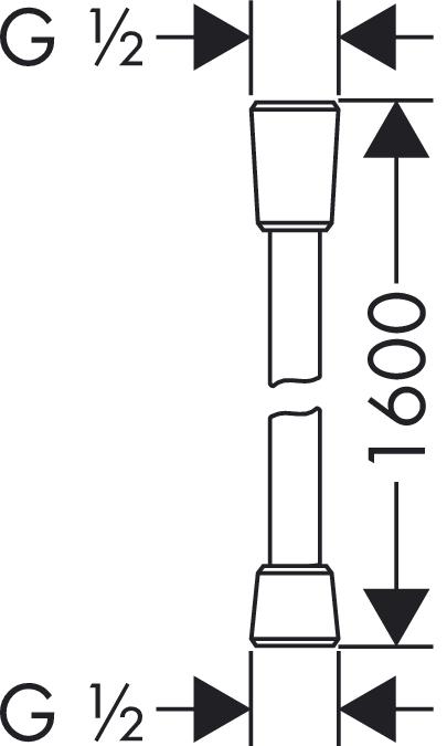 Шланг для душу Hansgrohe ISIFLEX 28276000 силіконовий 1600 мм Хром (111637) - фото 2