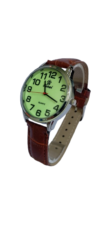 Мужские часы Xwei d-40 Silver Fosphor Brown на ремешке (3729)