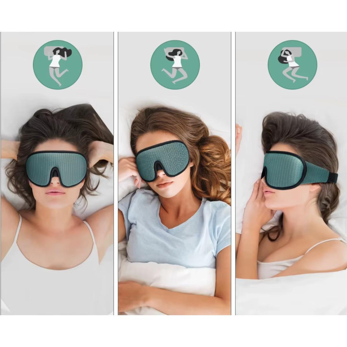 Маска на глаза для сна и отдыха с дышащим эффектом Зеленый - фото 5 Маска на глаза для сна и отдыха с дышащим эффектом Зеленый - фото 5