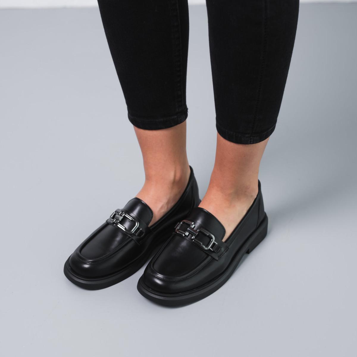 Лоферы женские Fashion р. 40 25 см Черный (3718)