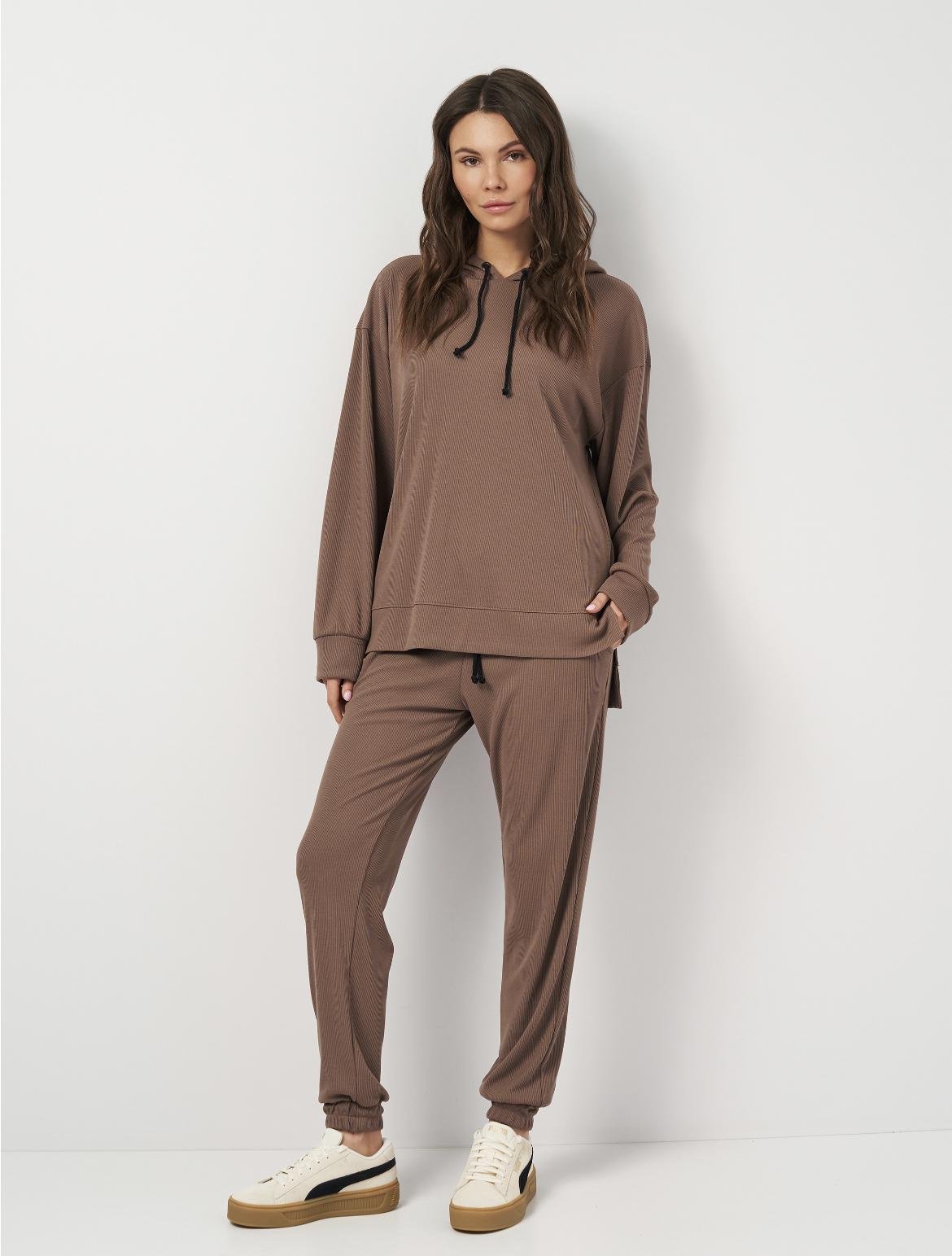 Костюм в рубчик женский Мари р. 50 Коричневый (2285640809)