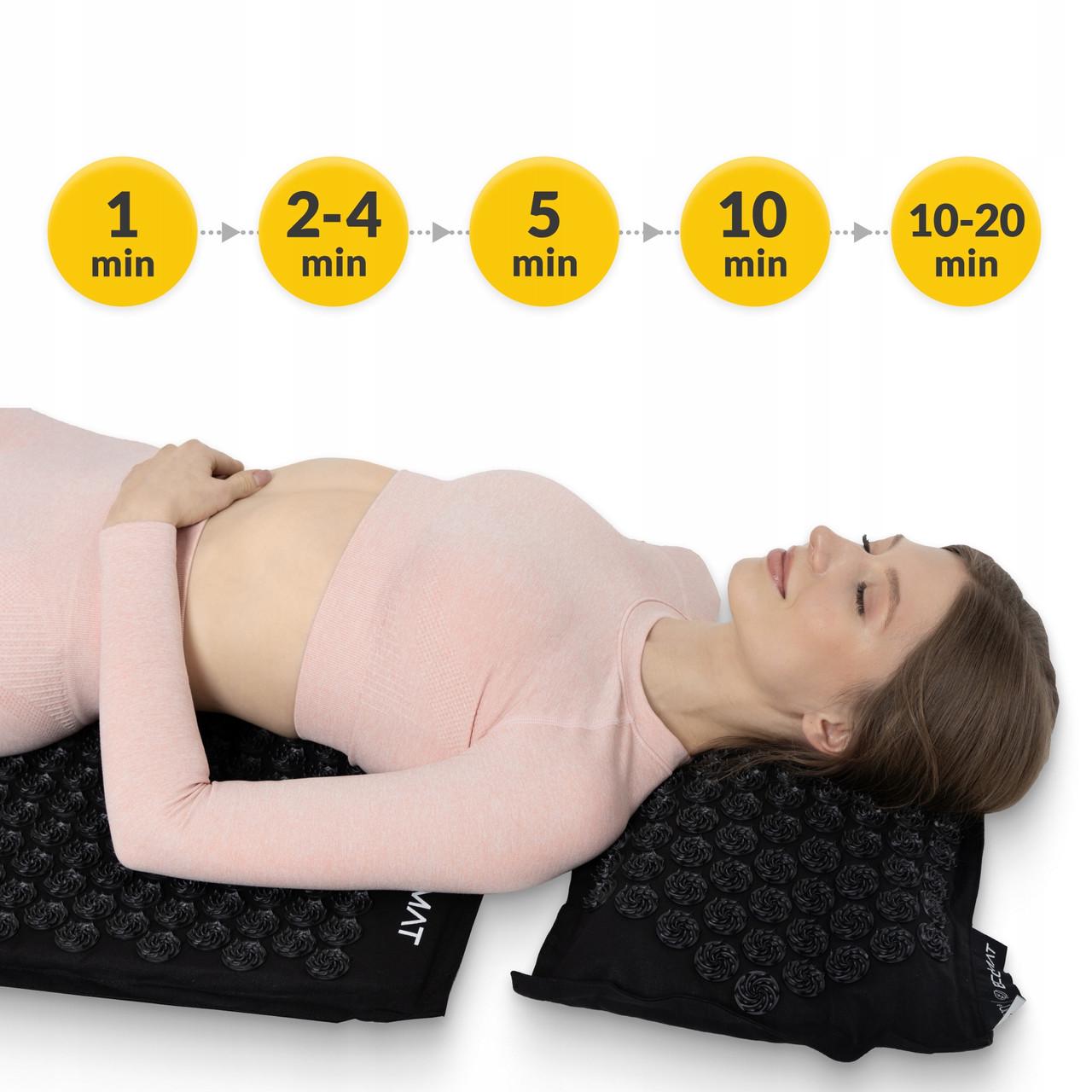 Коврик акупунктурный с подушкой 4fizjo Eco Mat аппликатор Кузнецова Black/Black (P-5907739312563) - фото 8