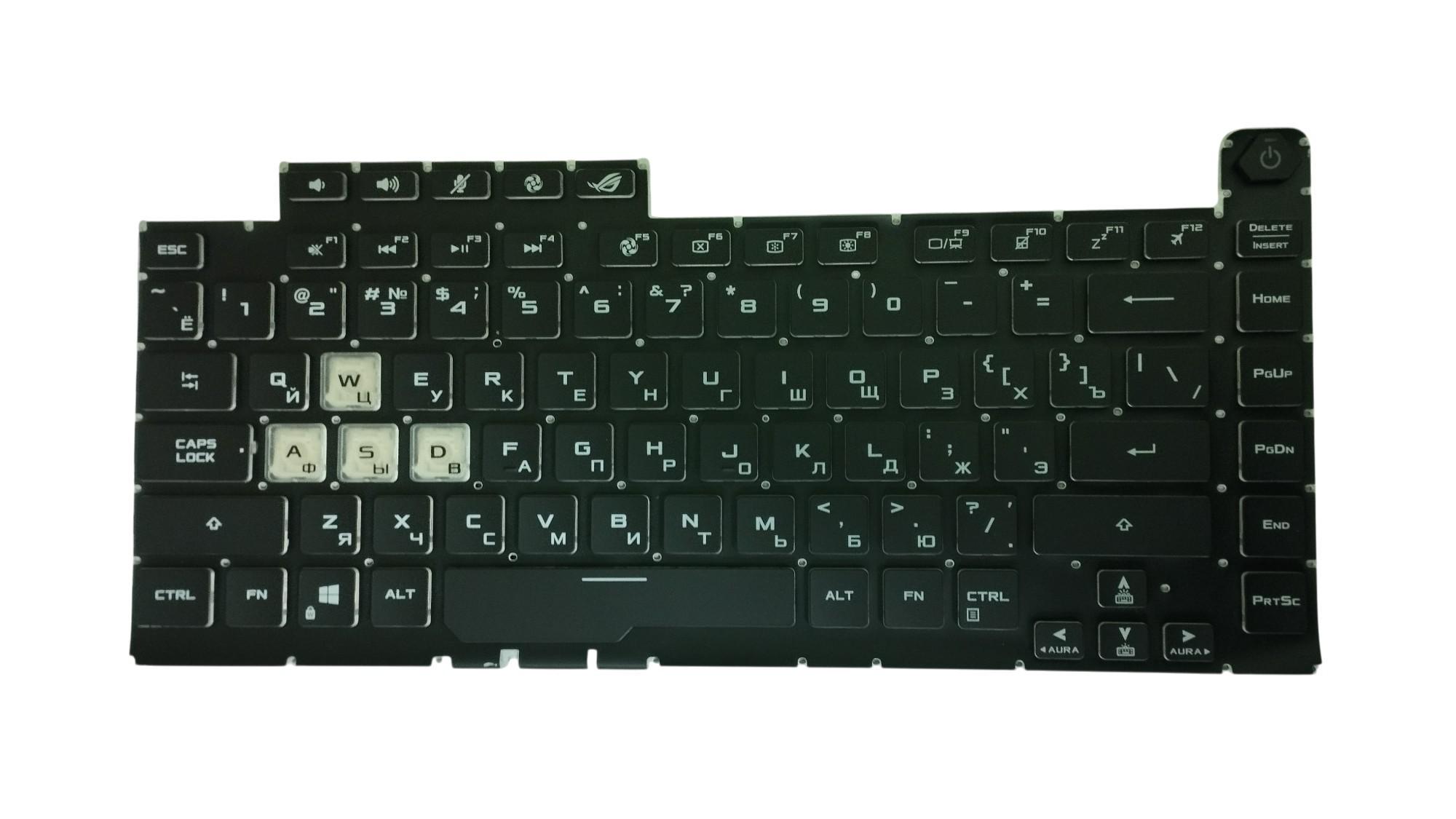 Клавиатура для ноутбука Asus G531GT/GL531/G532/G512L с подсветкой Light No Frame Black (114236)