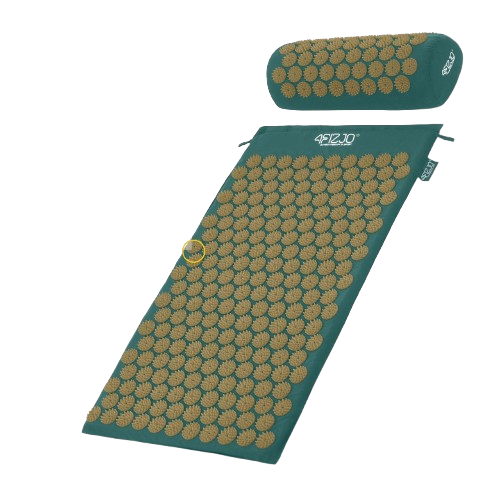 Килимок акупунктурний з валиком 4fizjo Classic Mat Аплікатор Кузнєцова Navy Green/Gold (P-5907739313300)