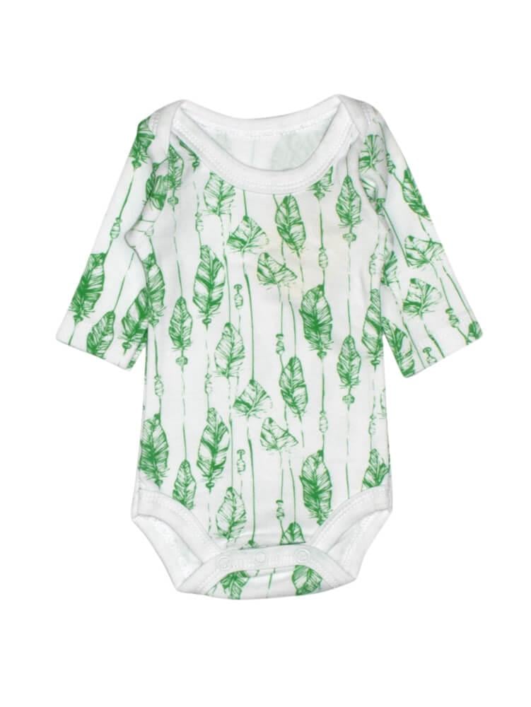 Боди детский Перья 62 см Белый (1621-62)