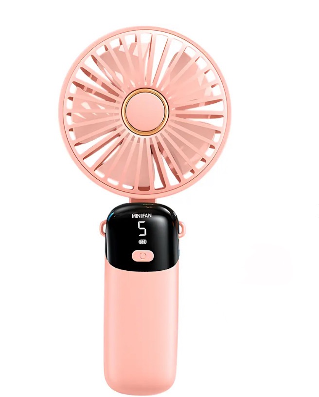 Вентилятор портативный Mini Fan F56-2 Розовый (30151455В)
