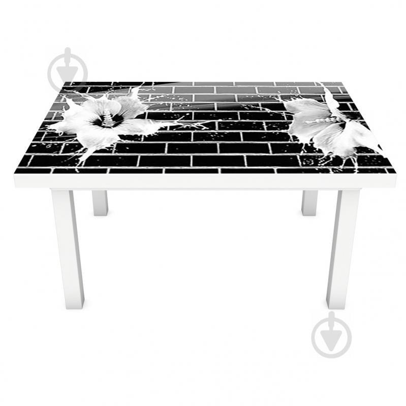 Наклейка виниловая на стол Zatarga  "Черные кирпичи" 650х1200 мм (Z181316/1st)