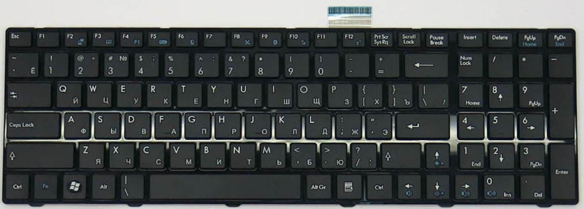 Клавіатура для ноутбука MSI CX705 CX705MX CX720 (S1N-3ERU211-SA0)