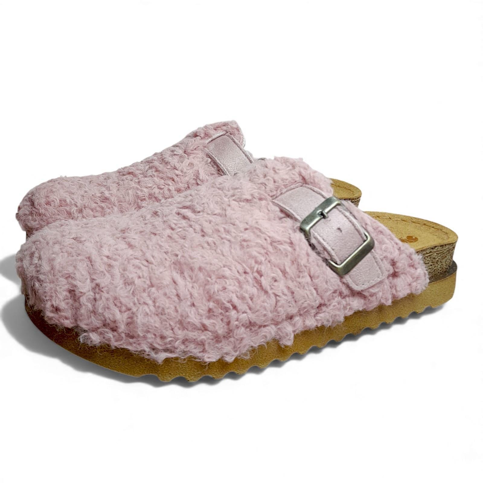 Домашні капці жіночі Inblu з каракуля р. 39 24 см Рожевий (2856887988)