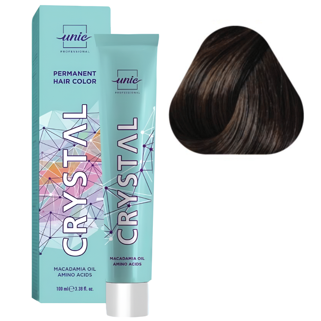 Крем-фарба для волосся Unic Crystal стійка 100 мл 5/0 Світлий шатен