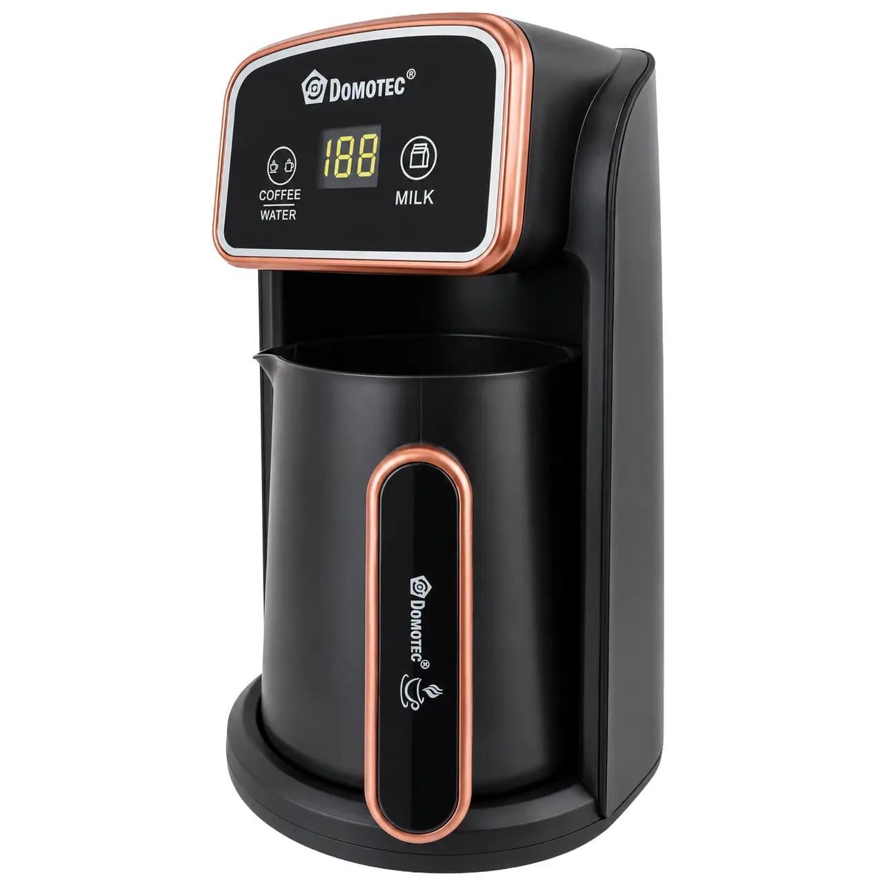 Електрична турка Domotec MS-117 цифровий дисплей 1800W 300 мл Black (3_08741)